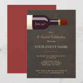 Elegante wijnfles, proeverij kaart (Voorkant / Achterkant)