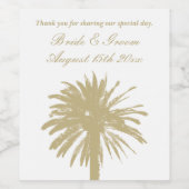 Elegante wijnflesetiketten voor chique strandbruil wijn etiket (Enkel label)