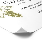 Elegante wijngaard | Italië Trouwbord Poster (Hoek)