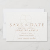 Elegante Wijngaard Outdoor Trouwfoto Save The Date (Voorkant)