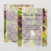 Elegante wijngaard Paarse/Groene Druiven Bewaar de Aankondigingskaart (Voorkant / Achterkant)