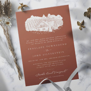 Elegante wijngaard tekenen Sinaasappel officiële b Kaart