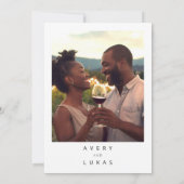 Elegante wijnmakerij bruiloft uitnodiging (Achterkant)