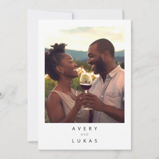 Elegante wijnmakerij bruiloft uitnodiging (Achterkant)