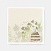 Elegante wijnmakerij thema cocktail servet