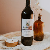 Elegante wijnproeverij | Picknick bruidsmeisjesfee Wijn Etiket