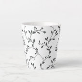 Elegante wijnranken latte mok (Voorkant)