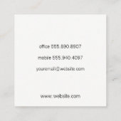 Elegante wijnschenking vierkante visitekaartje (Achterkant)