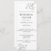 Elegante wijnstokken repetitie diner uitnodigingen (Voorkant / Achterkant)