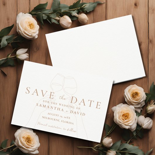 Elegante wijntoast Save the Date