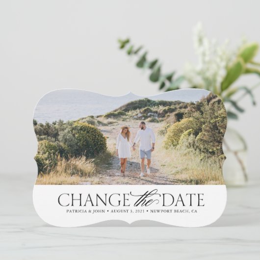 Elegante Wijzig de Datum Kaart (Staand voorkant)