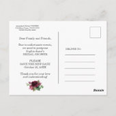 Elegante wijziging van plannen Bruidsuitnodiging u Briefkaart (Achterkant)