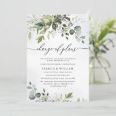 Elegante Wijziging van Plannen Eucalyptus Watercol Kaart (Staand voorkant)