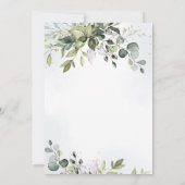 Elegante Wijziging van Plannen Eucalyptus Watercol Kaart (Achterkant)