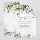 Elegante Wijziging van Plannen Eucalyptus Watercol Kaart (Voorkant / Achterkant)