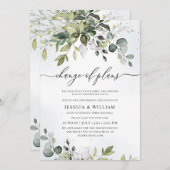 Elegante Wijziging van Plannen Eucalyptus Waterver Kaart (Voorkant / Achterkant)