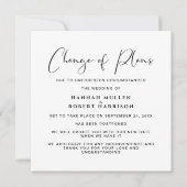 Elegante wijziging van plannen uitstel bruiloft aankondiging (Voorkant)