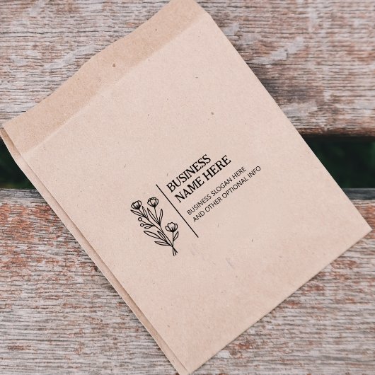 Elegante Wild Flower Business Custom Rubberstempel