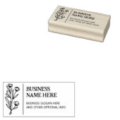 Elegante Wild Flower Business Custom Rubberstempel (Gestempeld)
