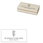 Elegante Wild Flower Custom Handgemaakt Rubberstempel (Gestempeld)