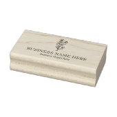 Elegante Wild Flower Custom Handgemaakt Rubberstempel (Stempel)