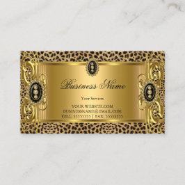 Elegante Wild Leopard Gold Black Jewel Visitekaartje