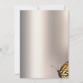Elegante Wild One Gouden Vlinders Verjaardag Kaart (Achterkant)