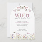 Elegante Wild & Onederful Vlinders 1e Verjaardag Kaart