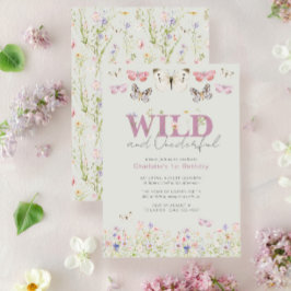 Elegante Wild & Onederful Vlinders 1e Verjaardag Kaart