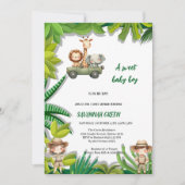 Elegante Wild Safari Babyshower uitnodiging (Voorkant)