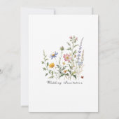 Elegante Wildbloemen bloeien boeket Uitnodiging (Achterkant)
