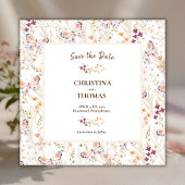 Elegante Wildbloemen Boho Save the Date