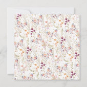 Elegante Wildbloemen Boho Save the Date (Achterkant)