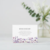 Elegante wilde bloem baby shower boeken voor baby informatiekaartje (Staand voorkant)