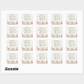 Elegante Wilde Bloem Bedoeld Om Bruids Bruiloftsfe Vierkante Sticker (Vel)