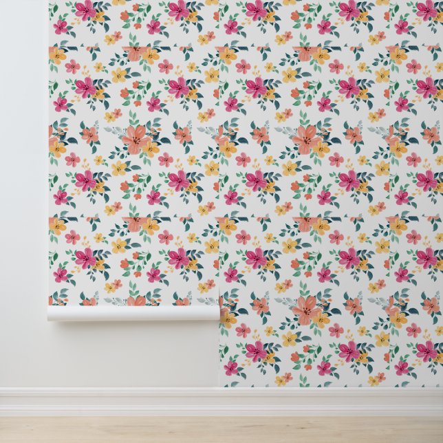 Elegante Wilde Bloem Behang (Applicatie)
