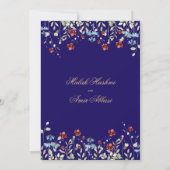 Elegante wilde bloem Blauwe Islamitische Moslim Br Kaart (Achterkant)