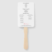 Elegante wilde bloem bloeiende bruiloft programma handwaaier (Achterkant)