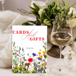 Elegante Wilde Bloem Bloeiende Trouwkaarten & Gesc Poster