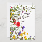 Elegante Wilde Bloem Bloeiende Tuin Bruiloft Foto  Save The Date (Achterkant)