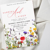 Elegante wilde bloem bloeiende tuin bruiloft kaart