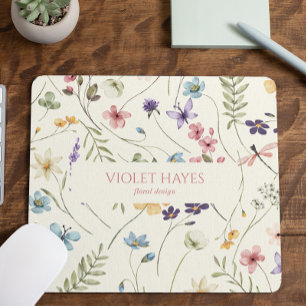 Elegante Wilde Bloem Bloemen Bloemstuk Aangepast Muismat