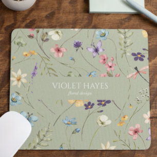 Elegante Wilde Bloem Bloemen Bloemstuk Aangepast Muismat