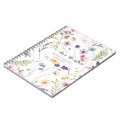Elegante Wilde Bloem Bloemen Bloemstuk Aangepast Notitieboek (Linkerzijde)