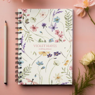 Elegante Wilde Bloem Bloemen Bloemstuk Aangepast Notitieboek