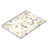 Elegante Wilde Bloem Bloemen Bloemstuk Aangepast Notitieboek (Linkerzijde)
