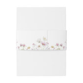 Elegante Wilde Bloem Bloemen Bruiloft Uitnodigingen Wikkel (Achterkant Voorbeeld)
