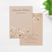 Elegante wilde bloem bloemen oorbel display kaart (Bureau)