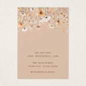 Elegante wilde bloem bloemen oorbel display kaart (Achterkant)