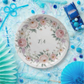 Elegante wilde bloem Bloemen Patroon zomer bruilof Papieren Bordje (Feest)